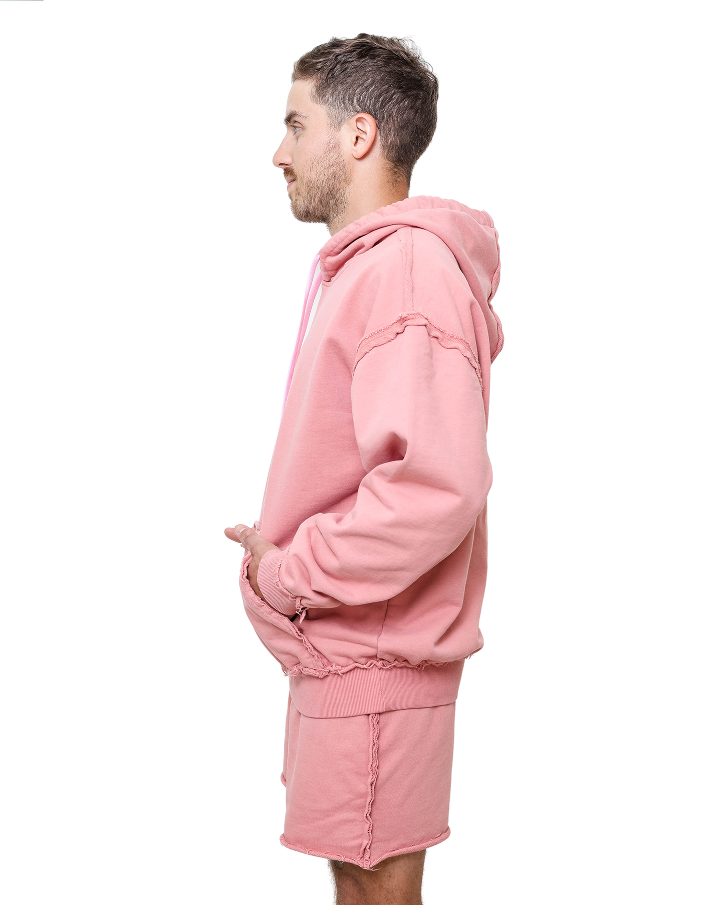 pink hoodie